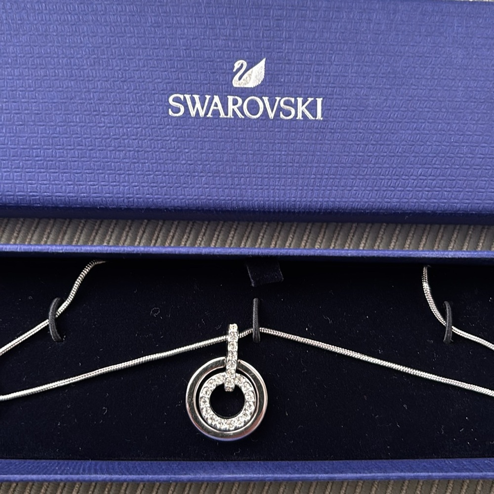 Swarovski Double hoop Necklace
